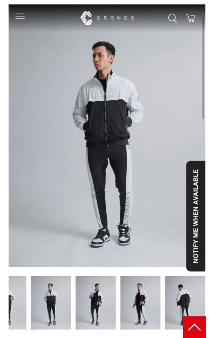 CRONOS セットアップ　上M、下Sサイズ CRONOS クロノス スウェット セットアップ パーカー M パンツ S 黒