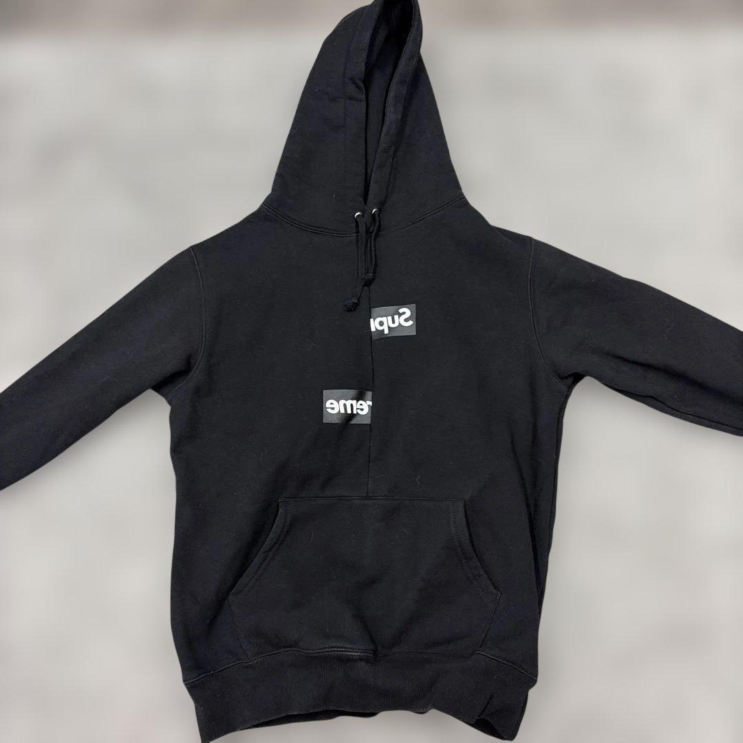 Supreme フード付きパーカー 黒 - メルカリ