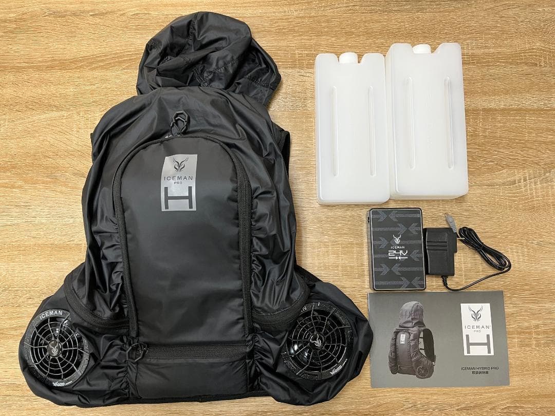 １点限　黒色ファン　アイスマン PRO X ハイブリッド 2025年 空調水冷服