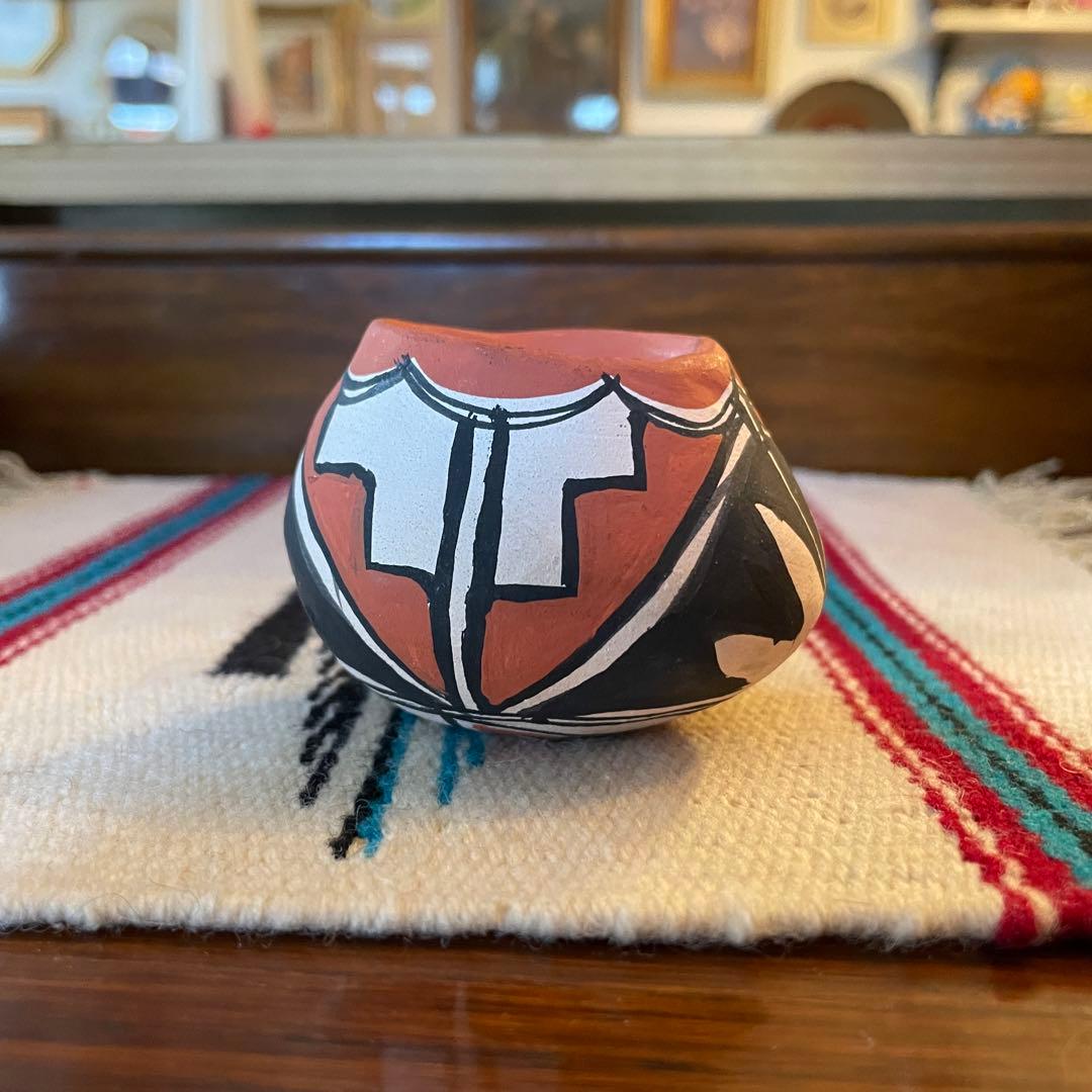 希少品！ネイティブアメリカンnavajo ナバホ族の壷USAヴィンテージ雑貨