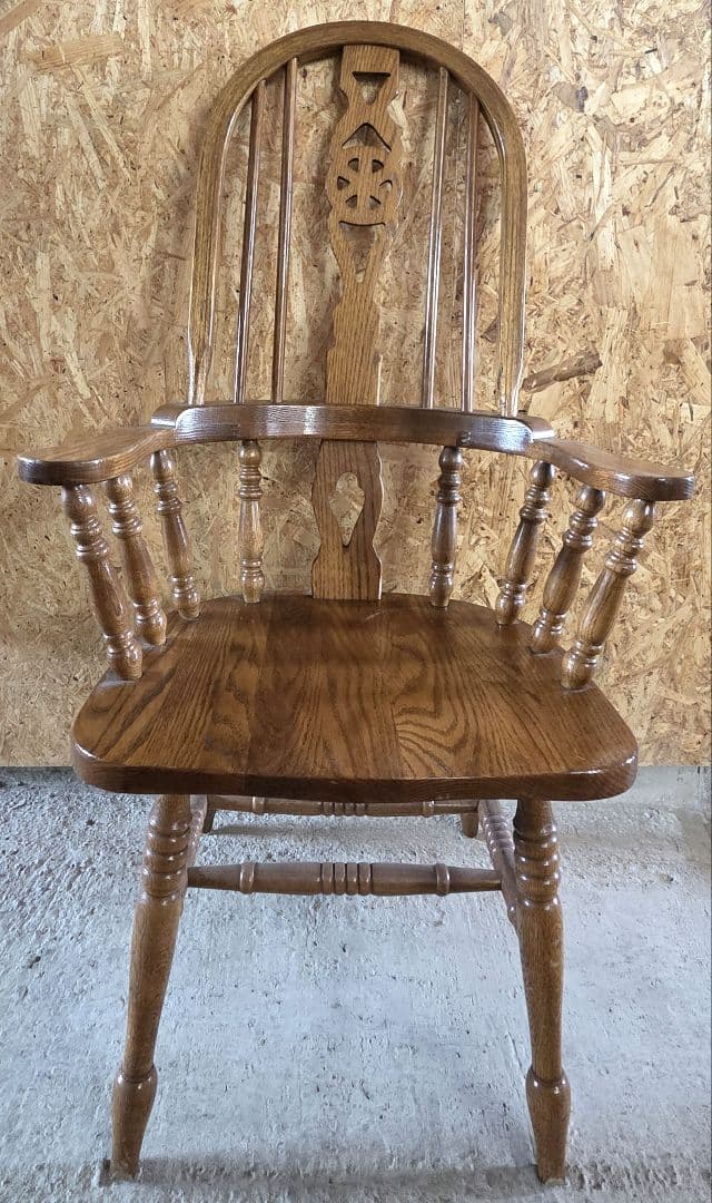 オーク材 スピンドルバック チェア