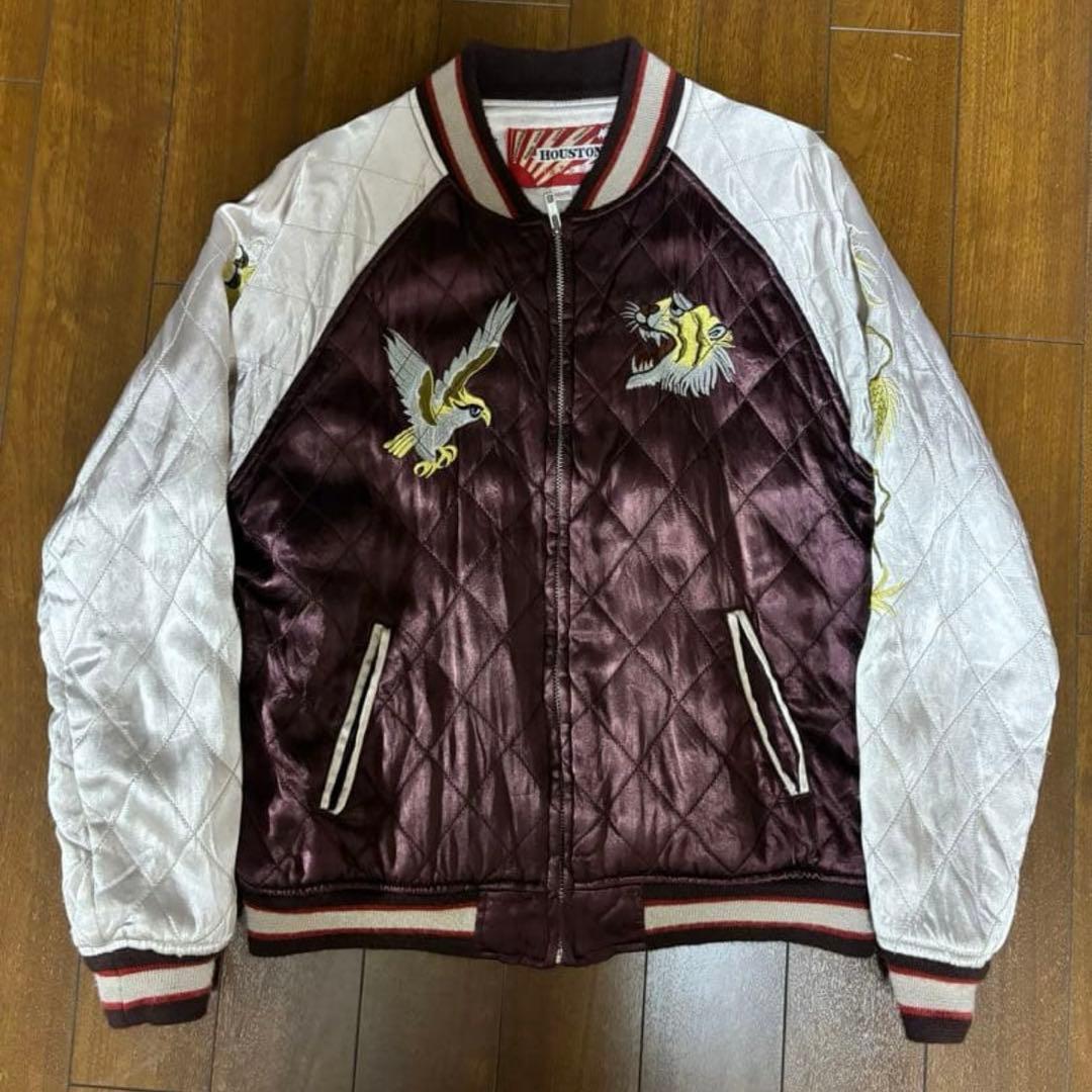 【超希少】状態◎ HOUSTON 刺繍スカジャン Mサイズ