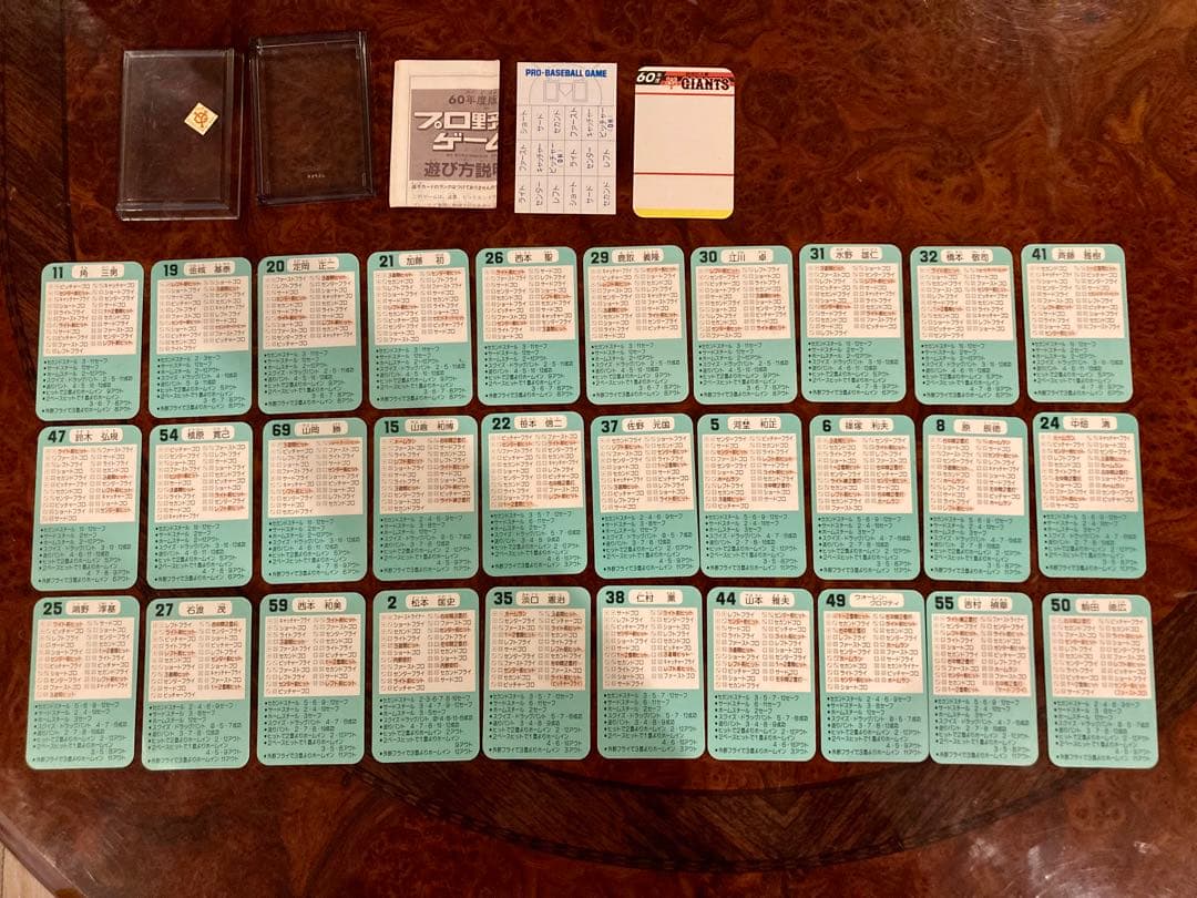 希少】タカラ プロ野球カード 読売 巨人軍 ジャイアンツ 昭和60年度 全