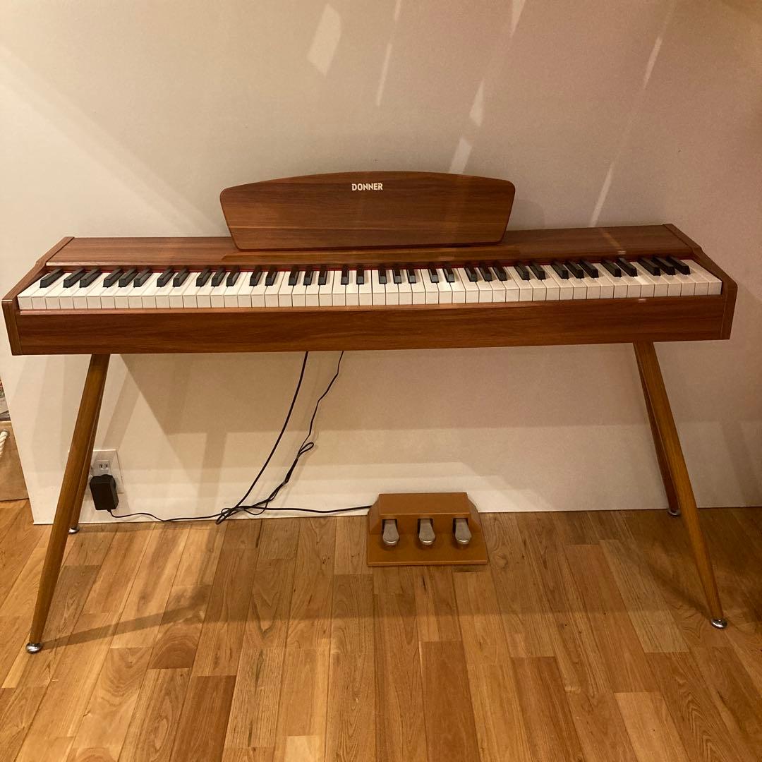 DONNER 88鍵盤電子ピアノDDP-80 DDP-80 PLUS 88 Key Weighted Wooden Digital Piano with Cover Donner