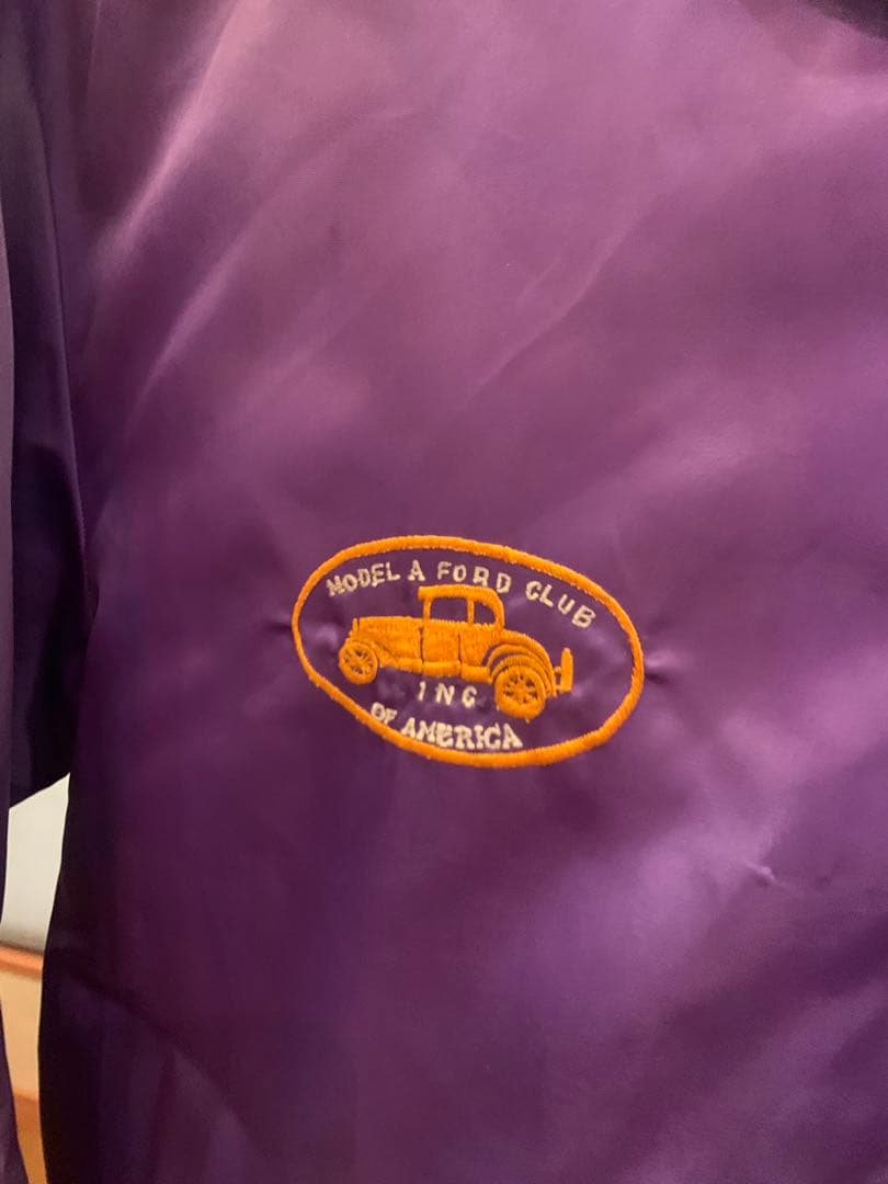 70s 実在 カークラブジャケット サテン フォード ホットロッド - メルカリ