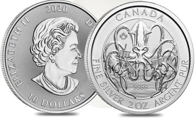 レア‼️2020年カナダ 銀貨2オンス クラーケン - メルカリ
