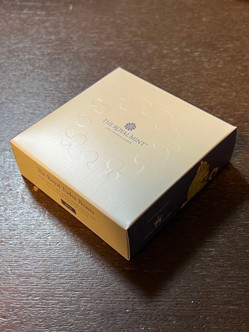 チューダービースト イングランドのライオン 2オンス銀貨 プルーフ