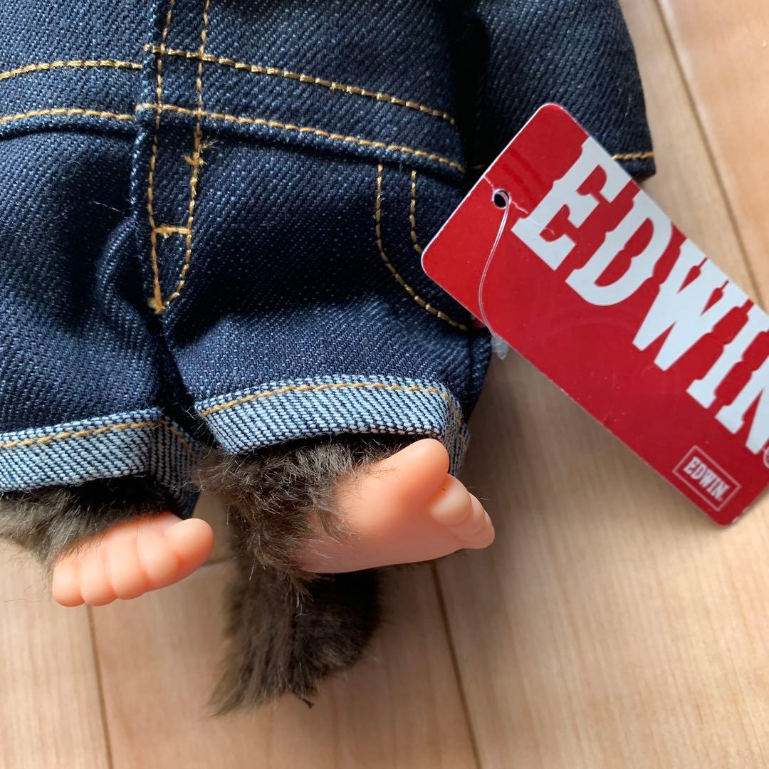限定 希少品モンチッチ EDWIN コラボ デニム オーバーオールMサイズ