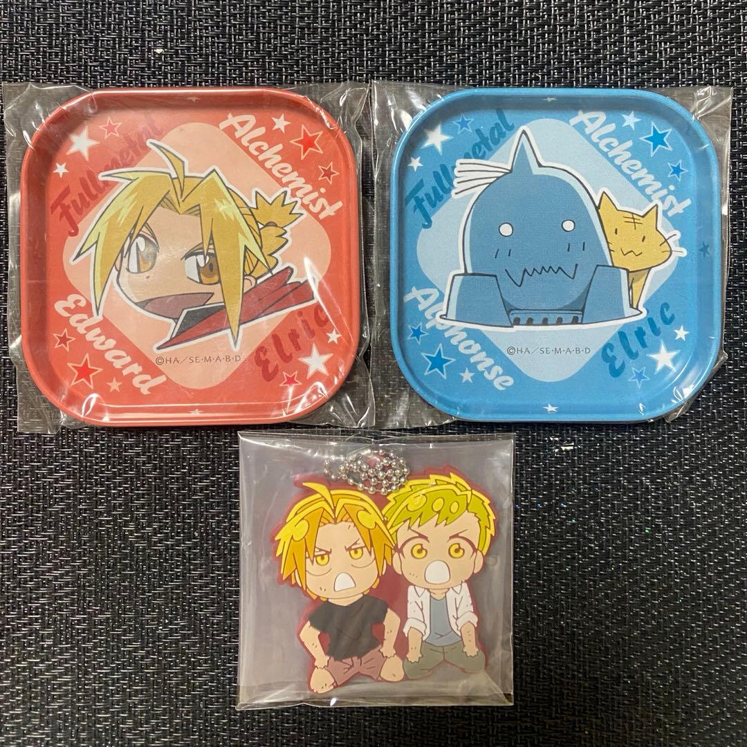 鋼の錬金術師　缶コースター　A エドワード　B アルフォンス　でふぉらば