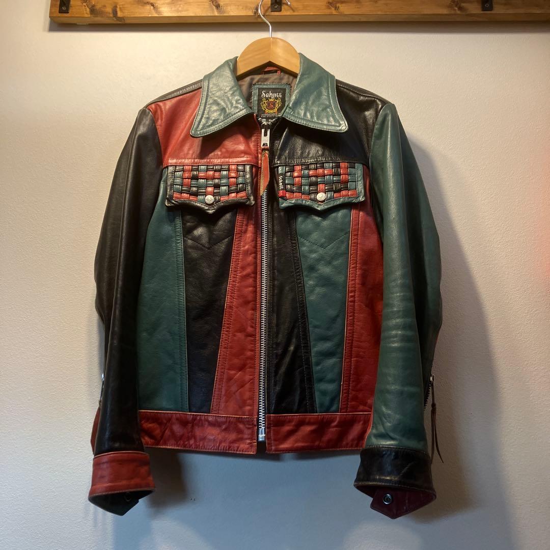 ショット　Schott シングル　ライダースジャケット S