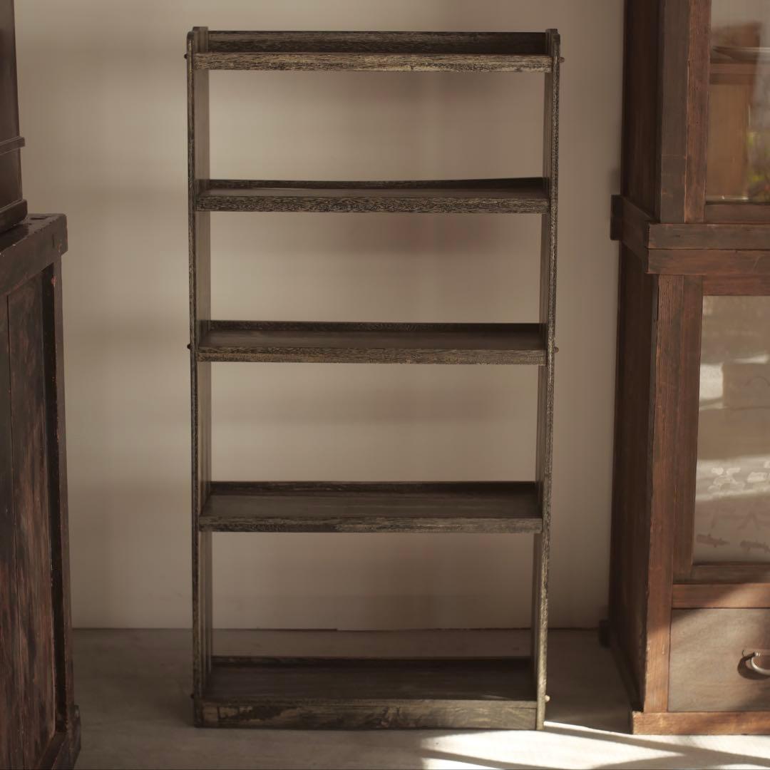 本棚　収納棚　食器棚　飾り棚　棚　収納　古家具　古道具　アンティーク　昭和レトロ 楽天市場】【再販売】日本製 古材 キューブボックス 格子 アンティーク