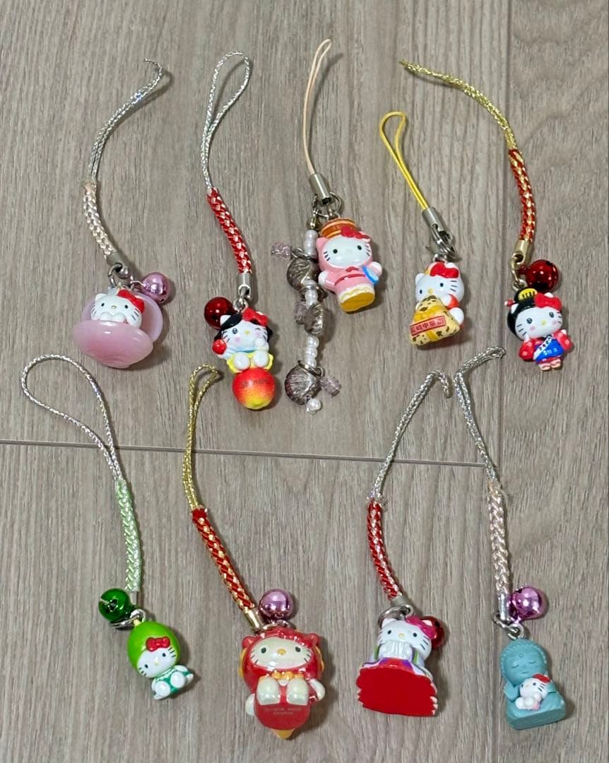ハローキティ ストラップ ご当地　9個セット