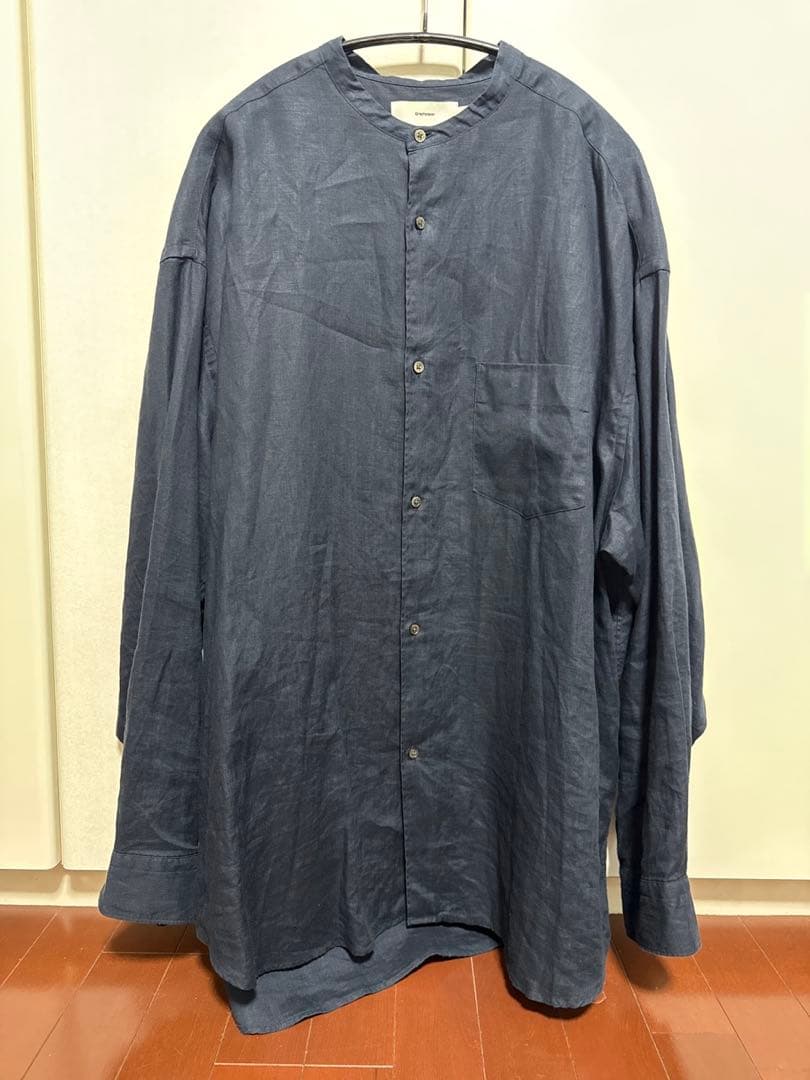 Graphpaper リネン　シャツ　ネイビー