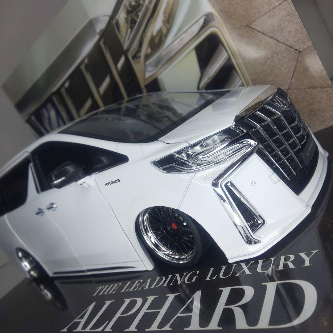 〓satoru〓1/18スケール〓30後期アルファードカスタム〓BBSLM アルファード30系後期モデルブラックモデルカー1/18スケール合金製音と