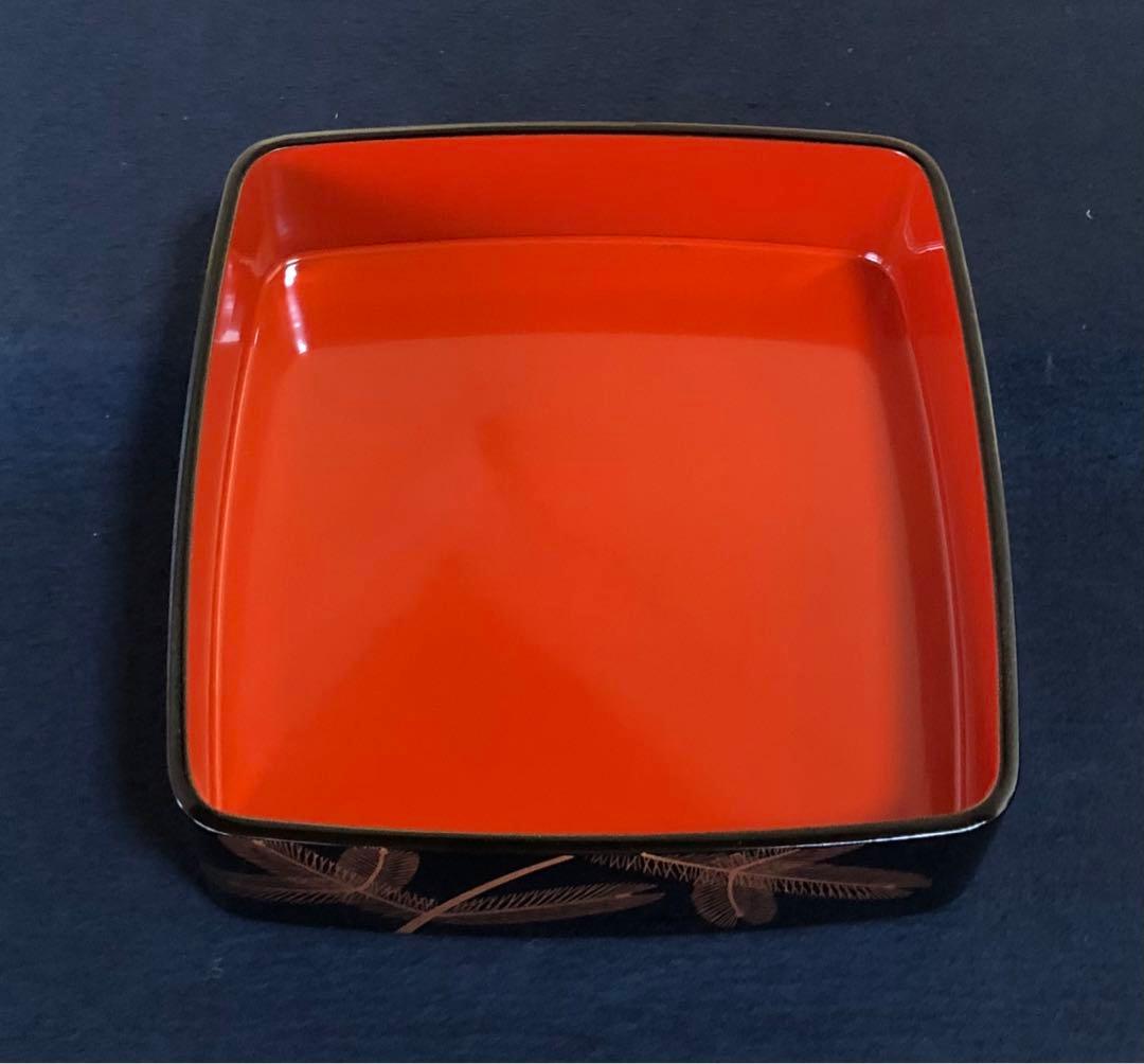 《R》輪島塗 松竹梅蒔絵 四段重 重台付 木箱 251222か2