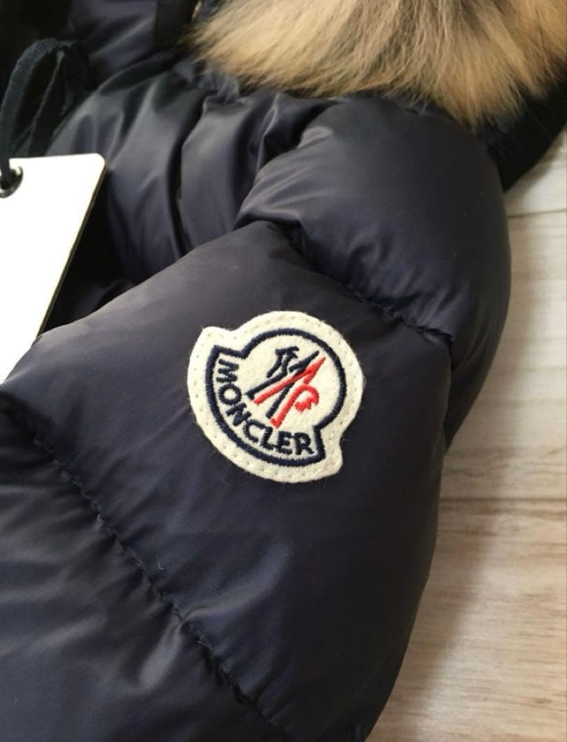 新品本物】サイズ0 モンクレール エルミファー ネイビー ラクーン