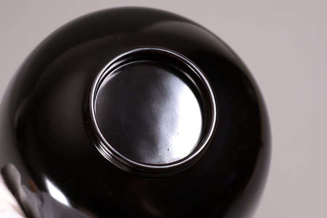 漆芸 木製漆器 捻り梅 金蒔絵 黒塗 御椀 二客 茶懐石道具【MA774