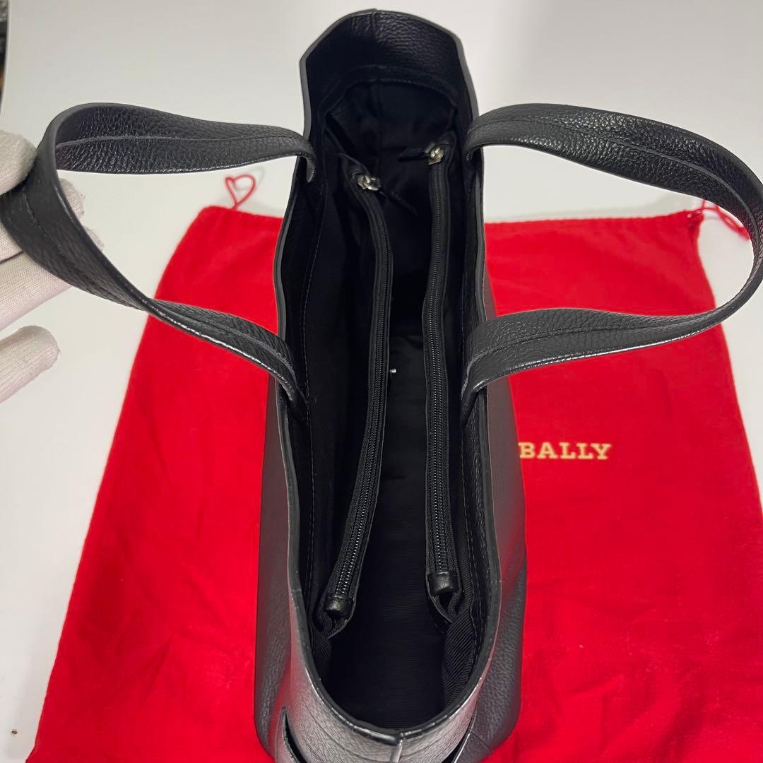 超美品✨】BALLYバリーメンズビジネスバッグトートレザーBロゴ黒船型A4