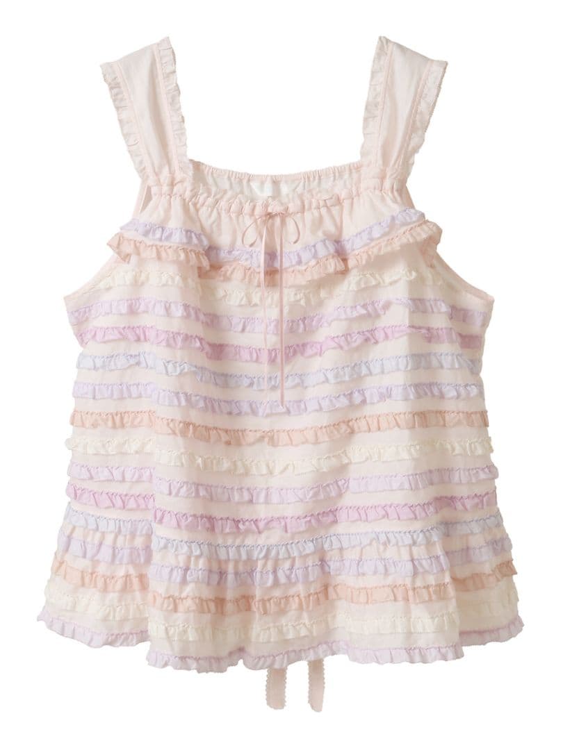 新品 ピンクハウス♥あじさいグラデーションフリルキャミソールブラウス 2025年