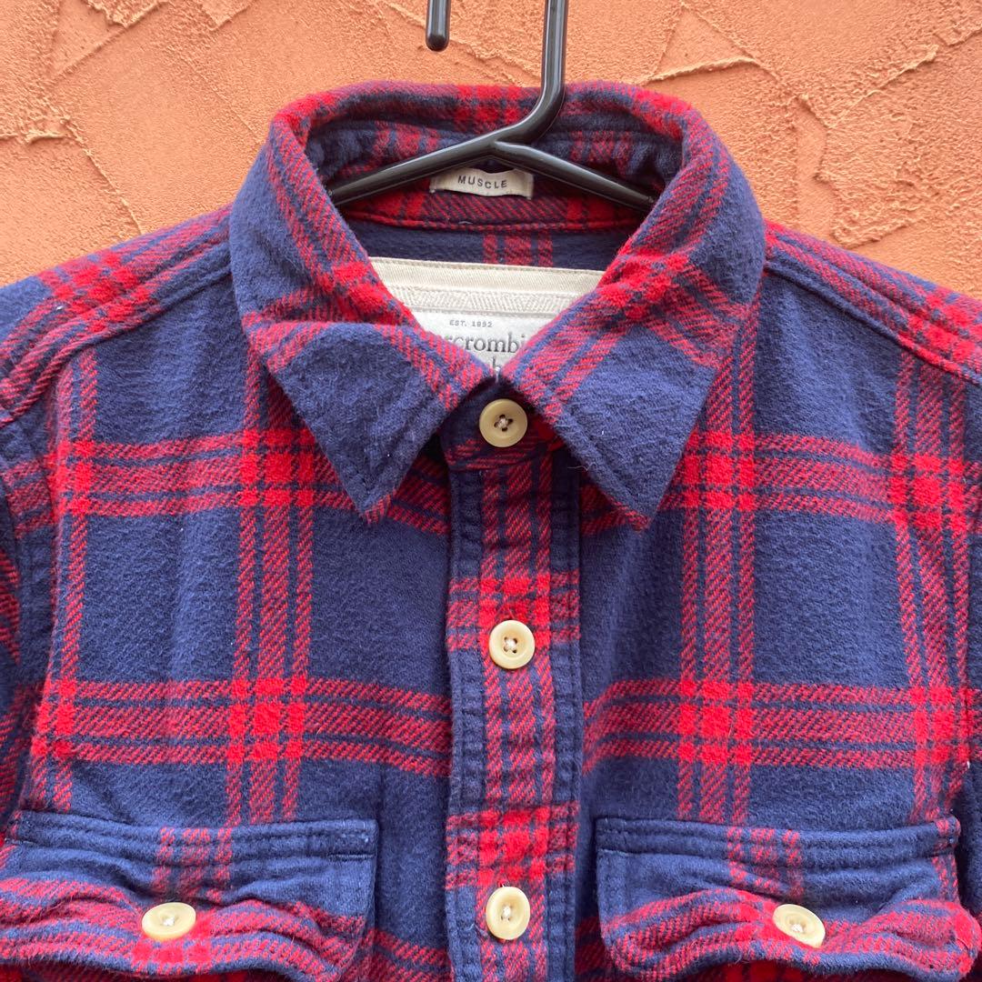 5店舗限定新品Abercrombie & Fitch 厚手チェックネルシャツ - メルカリ