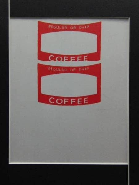 WARHOL、Coffee Label、希少画集画、新品額装付