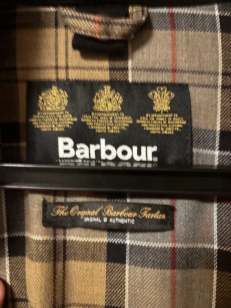 美品 Barbour border SL サイズ36 ダークネイビー - メルカリ