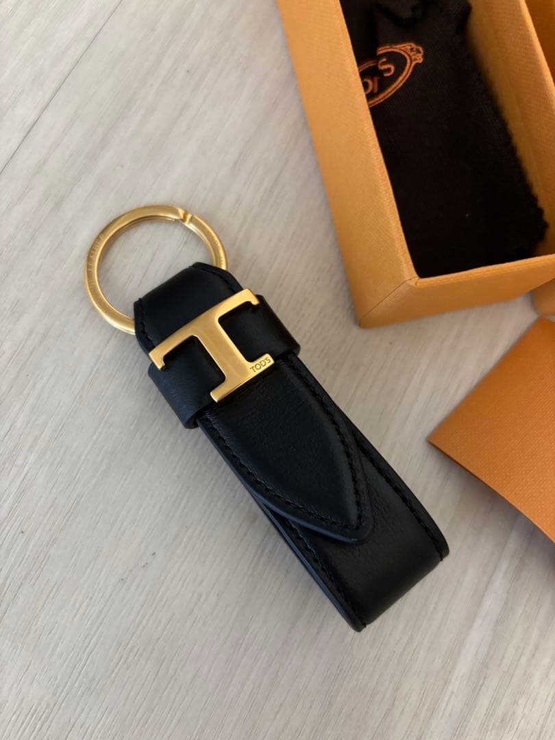 箱付 TOD'S キーリング　キーチャーム　ブラック