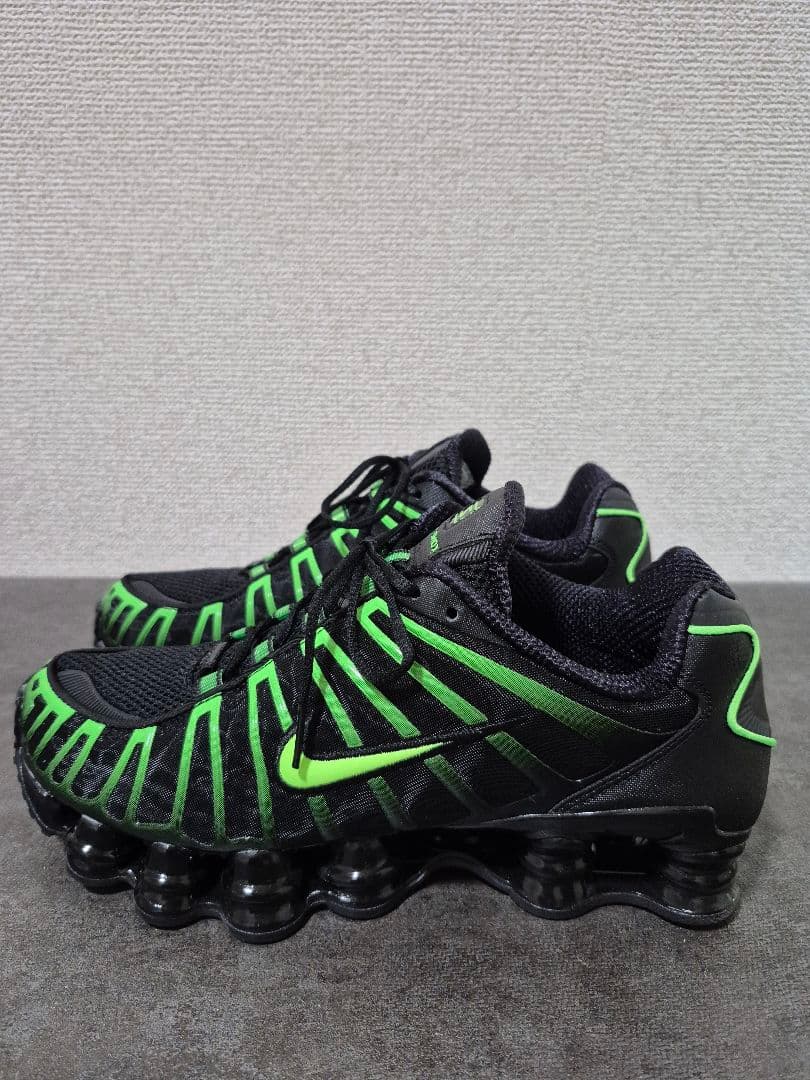 箱付き美品】NIKE SHOX TL ブラック グリーン 26cm - メルカリ