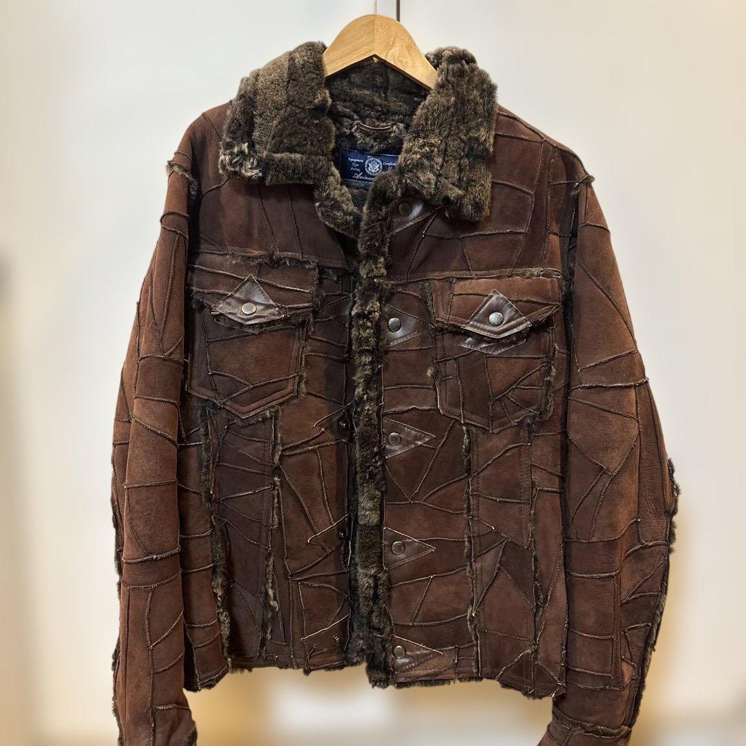 Avirex ブラウンレザージャケット L 中古・古着通販】AVIREX (アヴィレックス) レザージャケット ブラウン