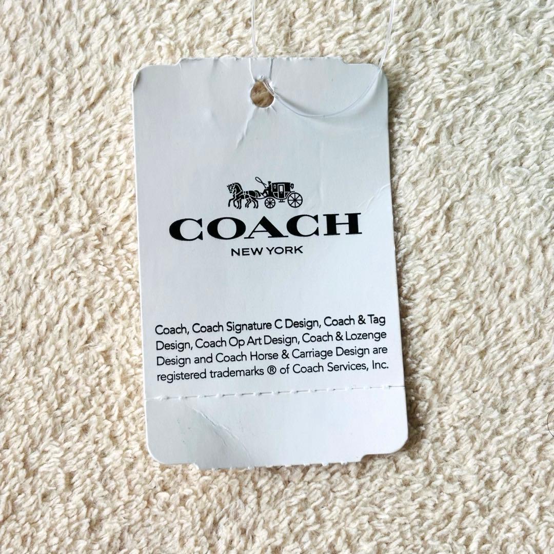 新品未使用】COACH メタリックレザー シボ革 ボディバッグ グリーン
