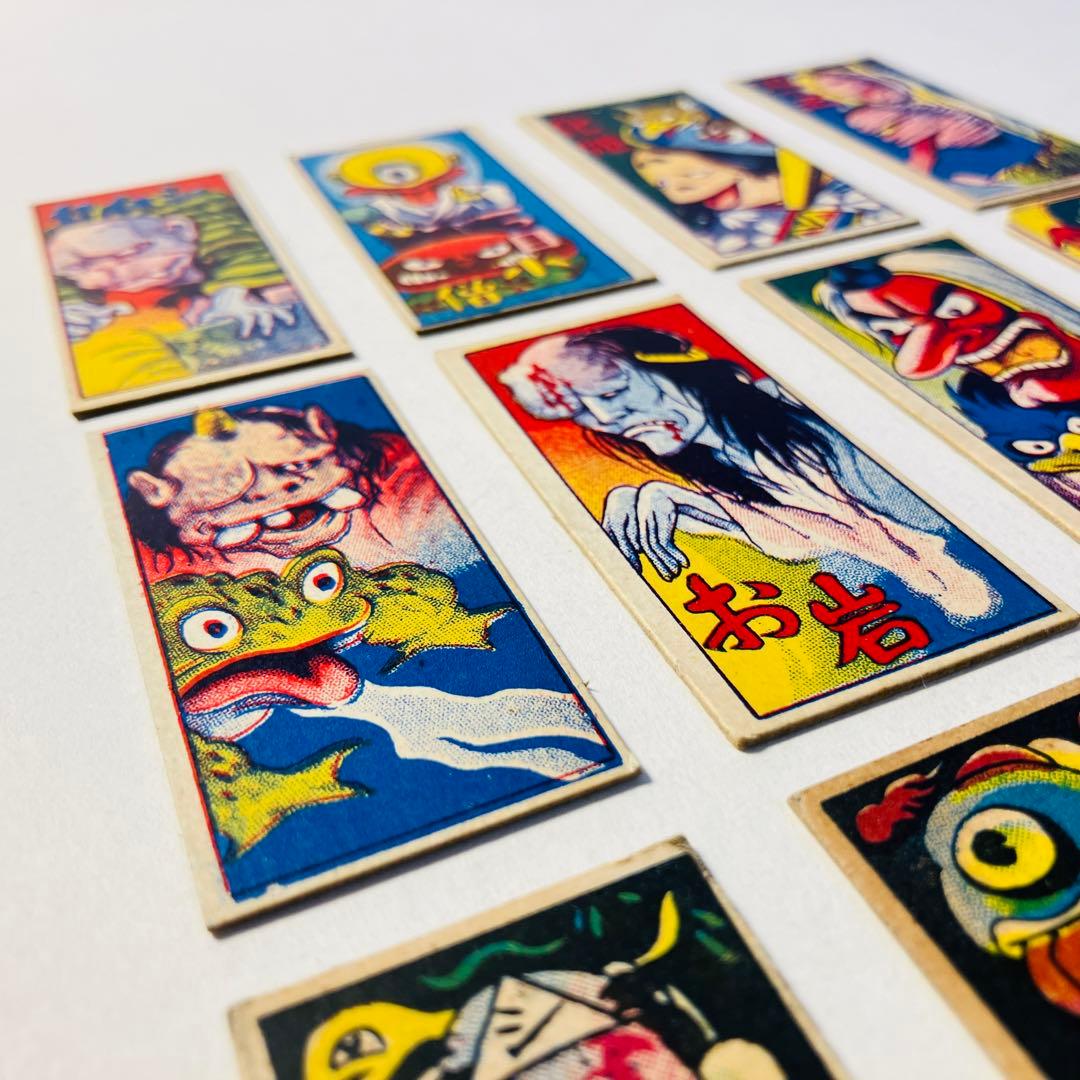 妖怪 めんこ 12枚セット おばけ 幽霊 お岩 一つ目小僧 化け猫 天狗