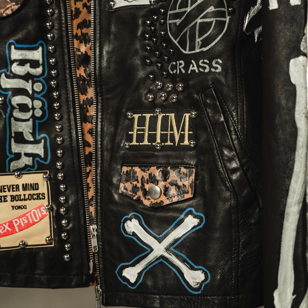 鋲ジャン レア カスタムライダース レザーライダース - メルカリ