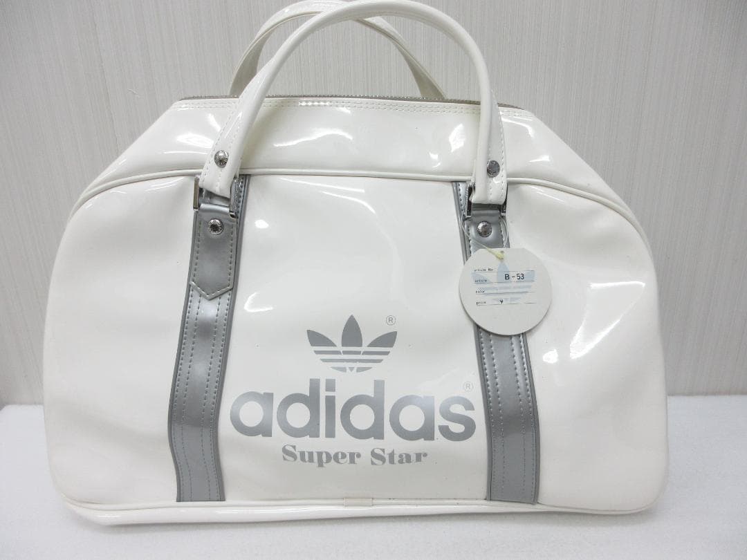 アディダス 80s スーパースター エナメル スポーツバッグ 白 ●①a