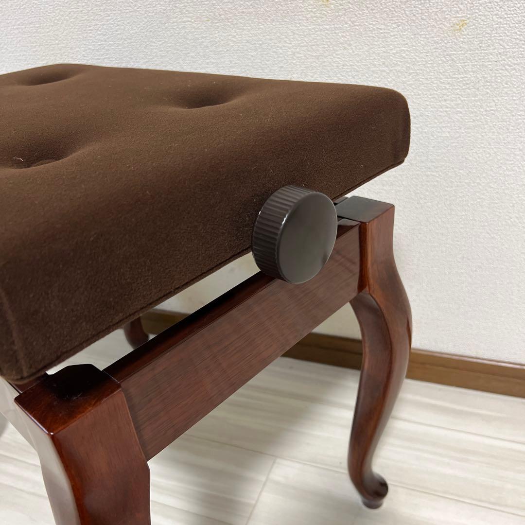 中古極美品】ヤマハピアノ付属椅子木目猫脚（No50同等品）送料込み - 【