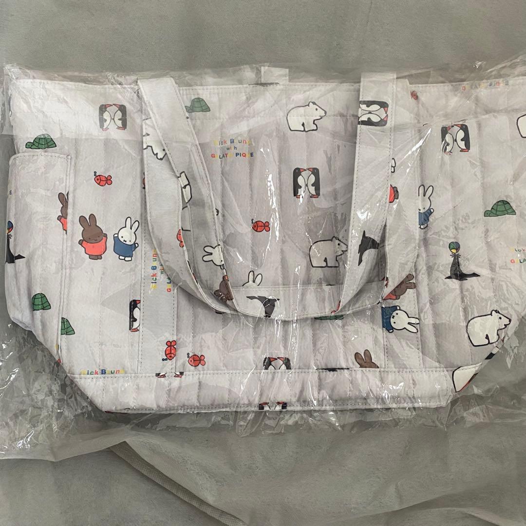 新品Dick Bruna キルティング総柄ママバッグ ミッフィー ジェラート