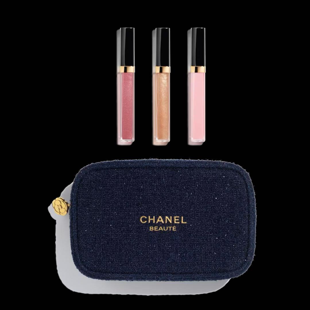 CHANEL ホリデーコフレ2025 ルージュココトリオセット 試してみた】シャネル ルージュ ココ グロス トリオ セット CHANELの
