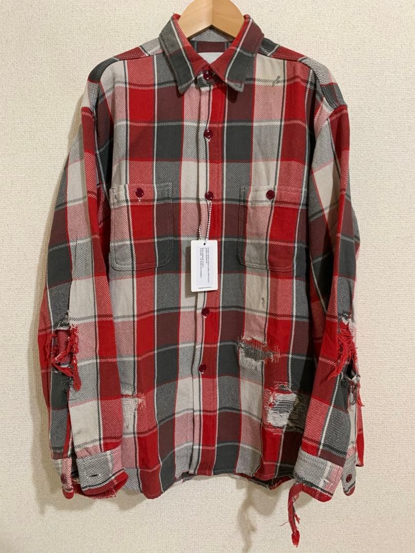 8*k様 BOWWOW 5周年リペアエイジングフランネルシャツ