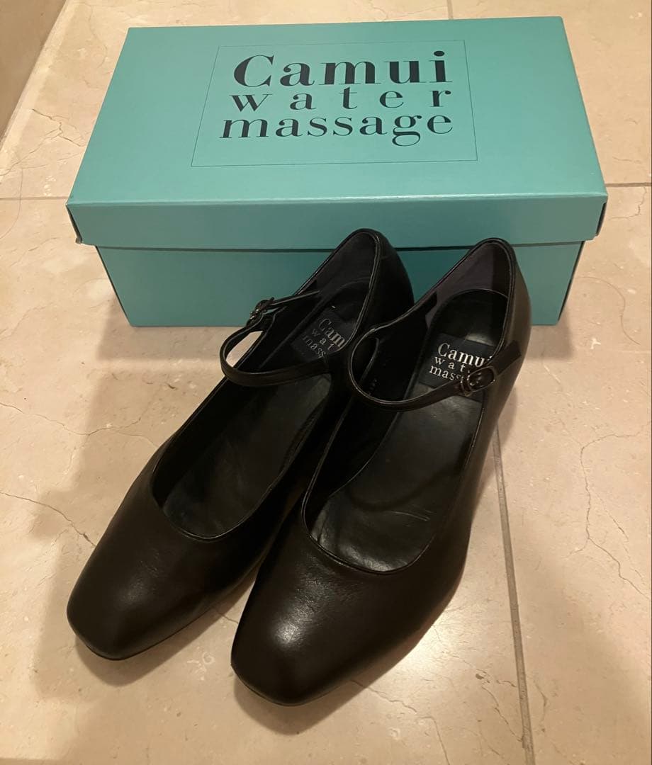☆Camui water massage 未使用に近い　黒パンプス23.5cm