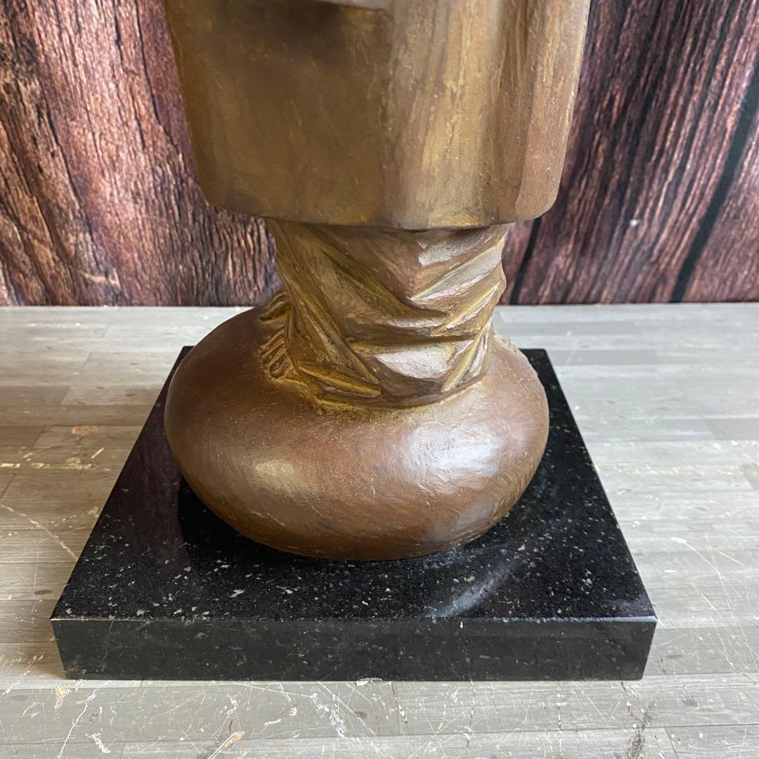 加藤豊 ブロンズ像 8.8kg 大きなパジャマ 少女 置物 美術品 アンティーク