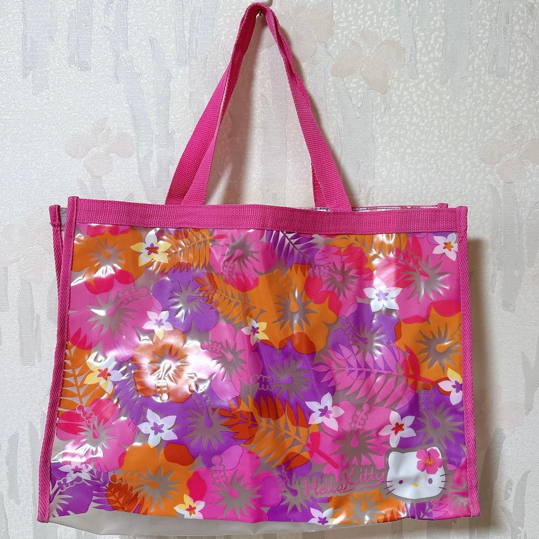 ☆レア☆ハローキティ ビニールバッグ ハイビスカス 平成レトロ ギャル 2006