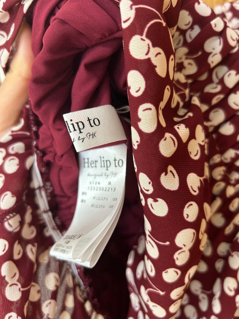 herlipto Cherry Pattern Strap Top