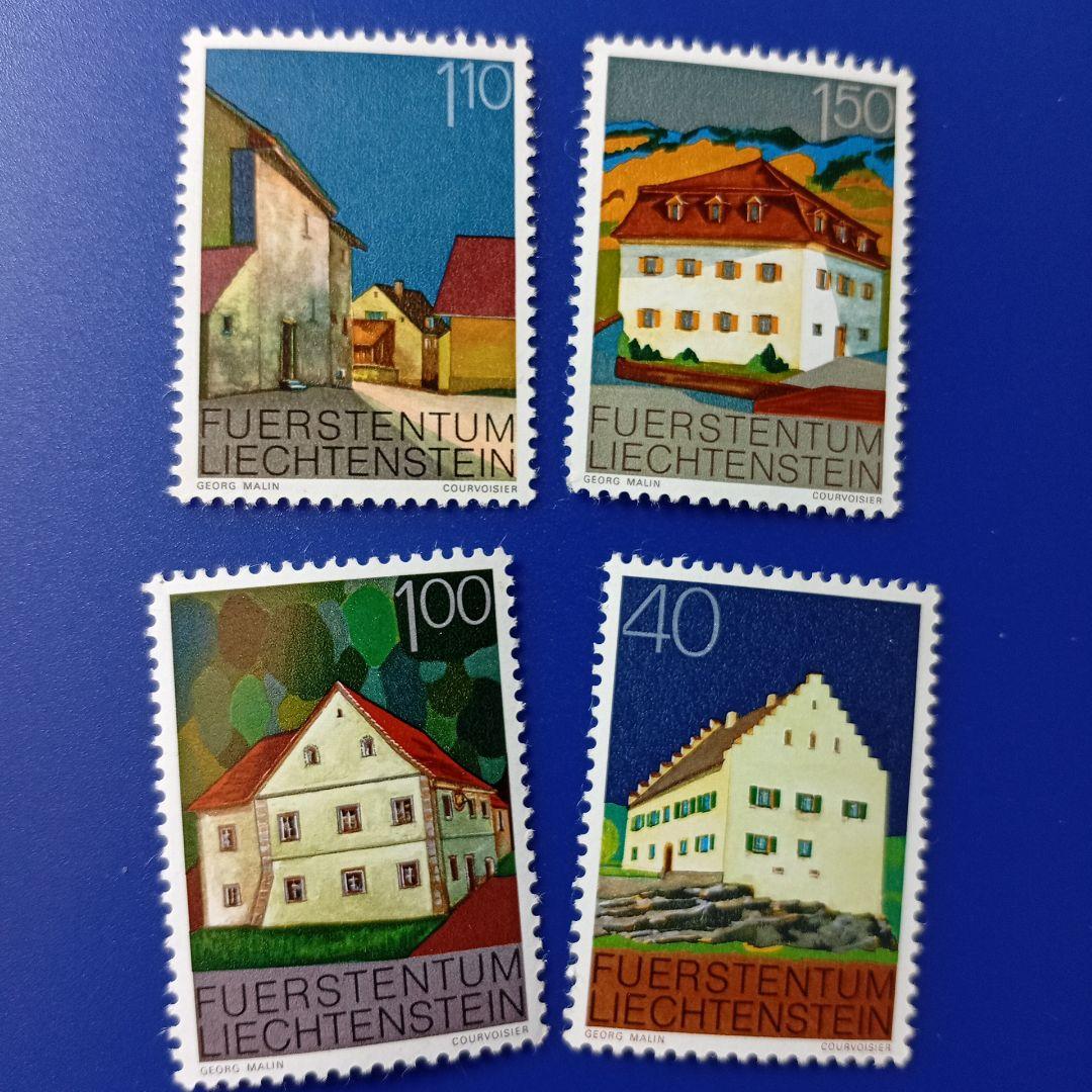 9096 外国切手 リヒテンシュタイン 1978年 おしゃれな各地の農家12V