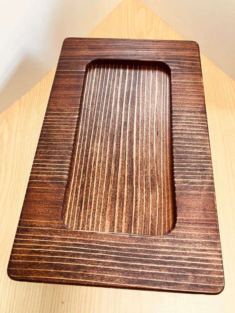 木製シザートレイ シザートレー シザースタンド ハサミ皿 Aタイプ