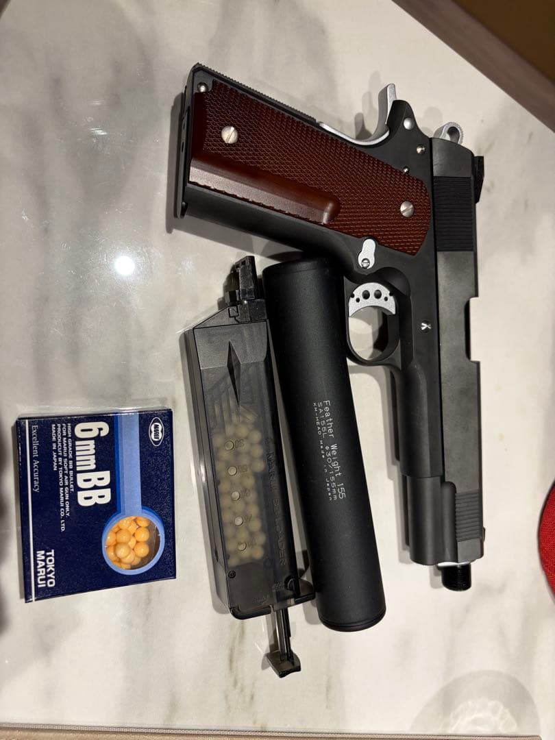 ウエスタンアームズ製　スネークマッチ1911 サプレッサー付