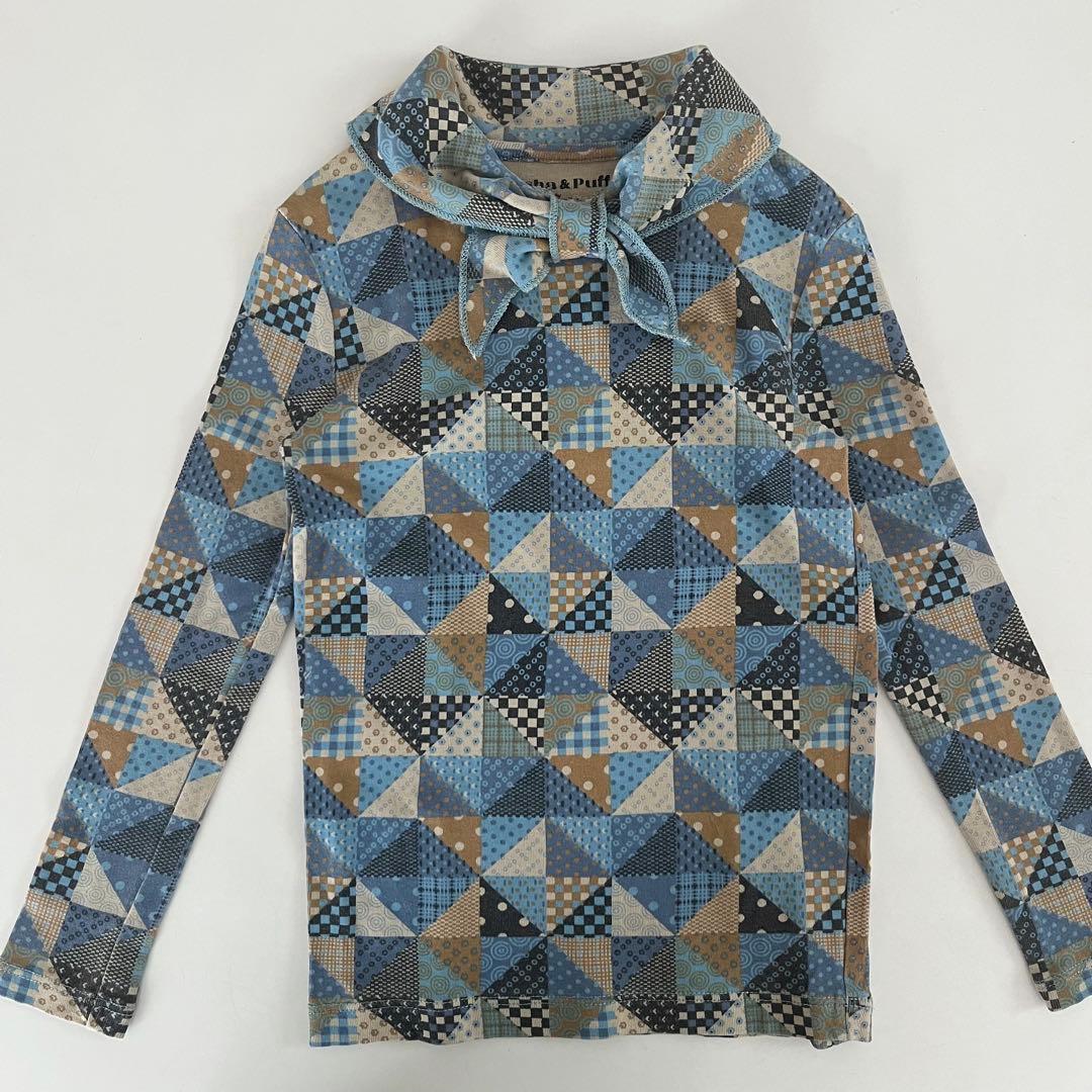 misha and puff パッチワークスカウトT 6y ロンT ブルー - メルカリ