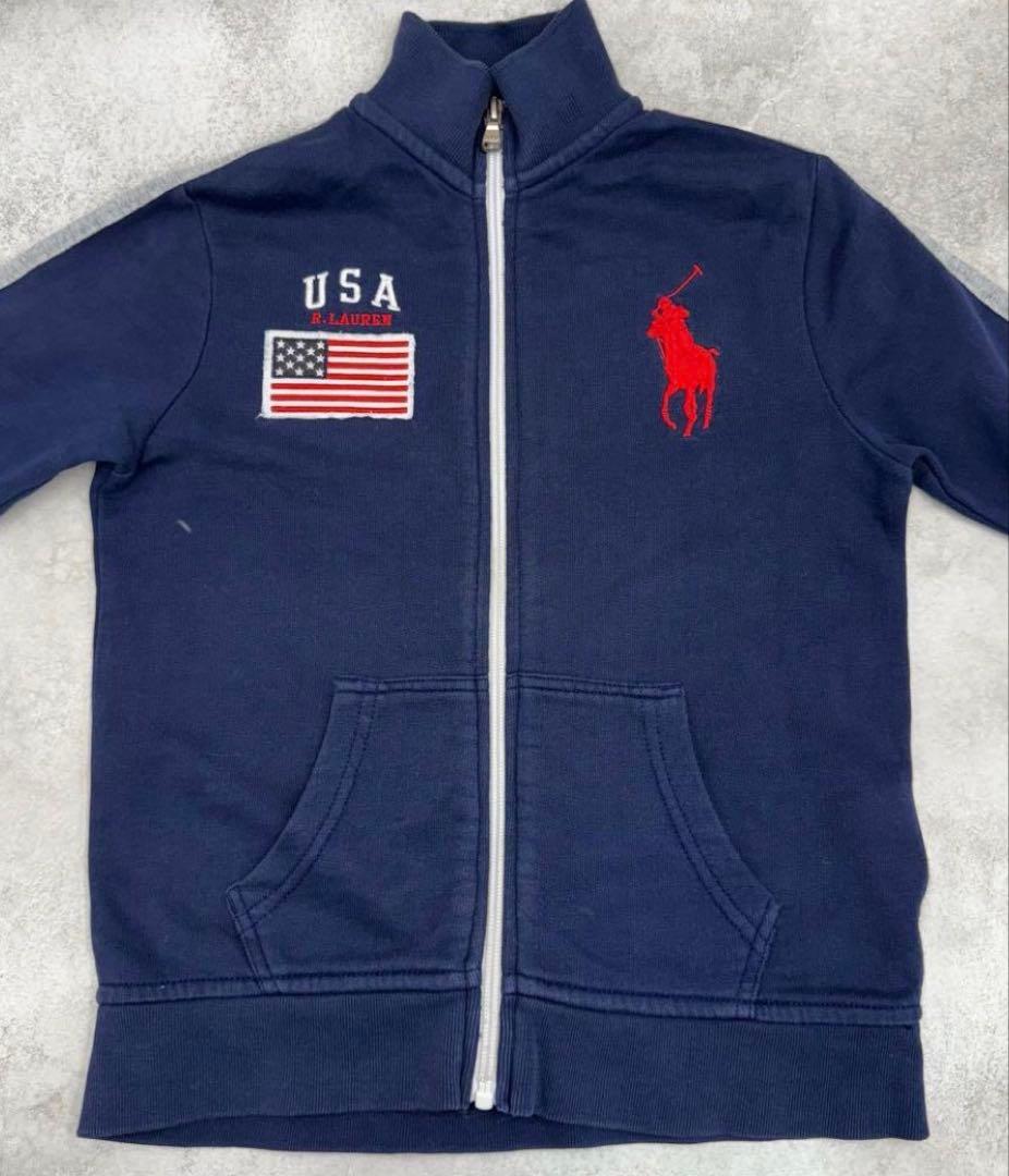 ポロラルフローレン ジャケット ジップアップ ネイビー ブルゾン