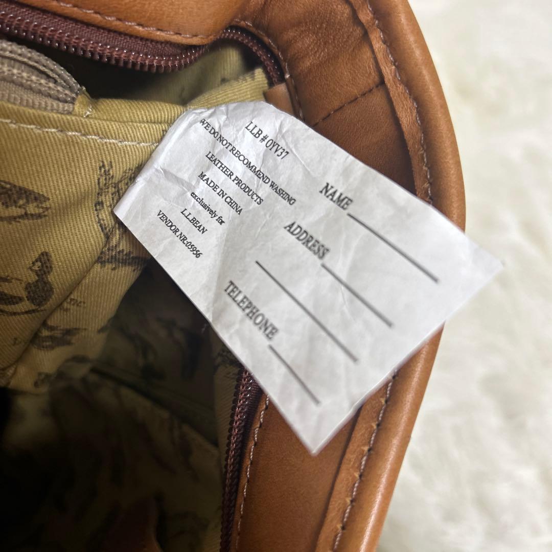 L.L.Bean レザートートバッグ 大 ヴィンテージ　内部総柄