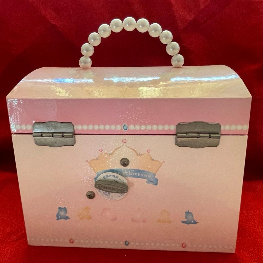 ディズニープリンセス オルゴール ジュエリーケース パール持ち手付