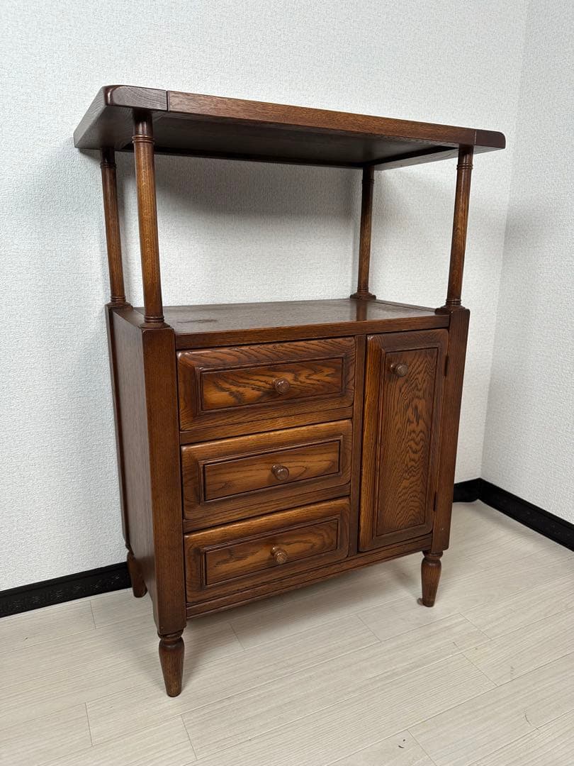 加藤木工 KATOMOKU クラシックコレクション ナラ材 電話台 ※i4※ km-121_plywood_clock_22