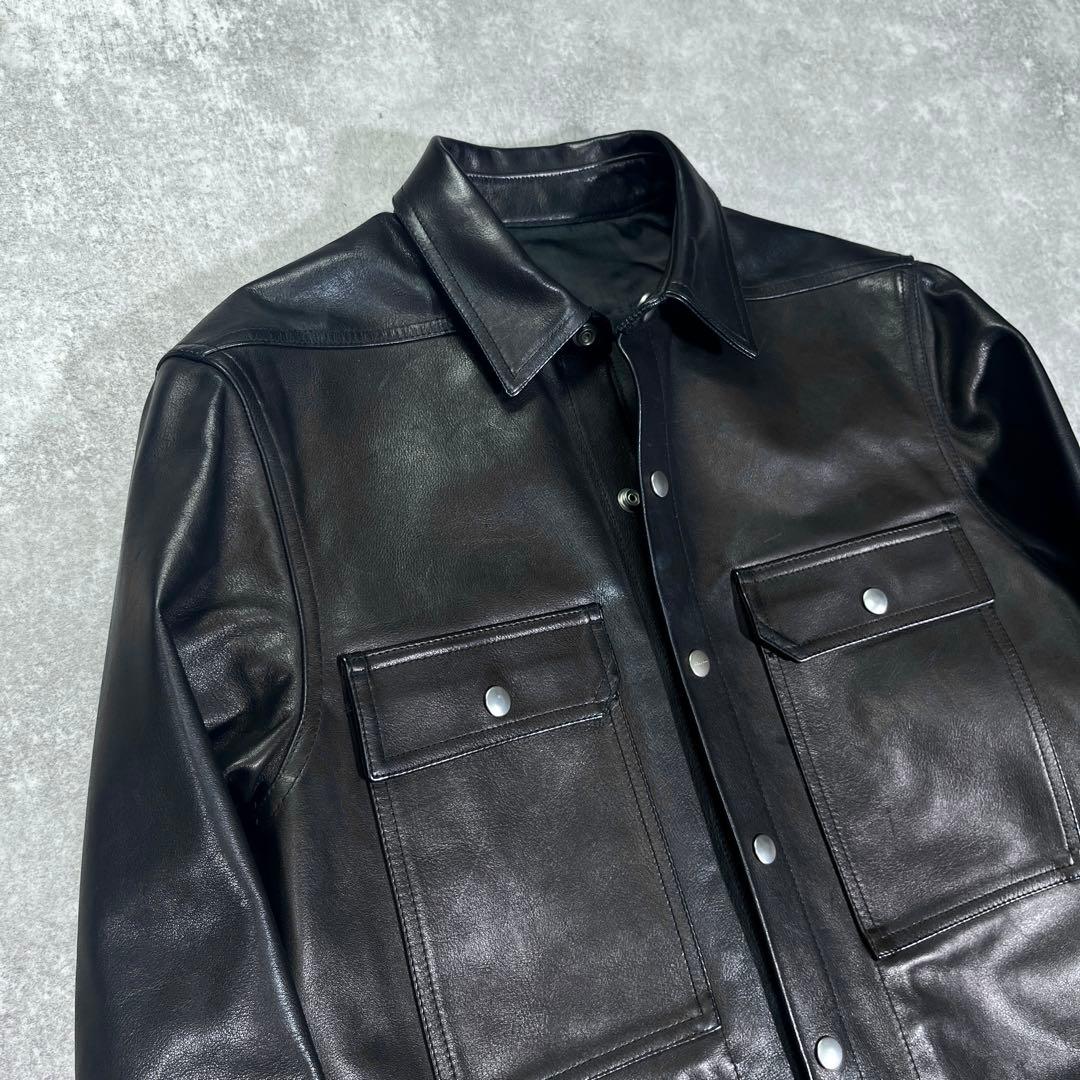 20FW リックオウエンス Leather Outer Shirt Jacket - メルカリ